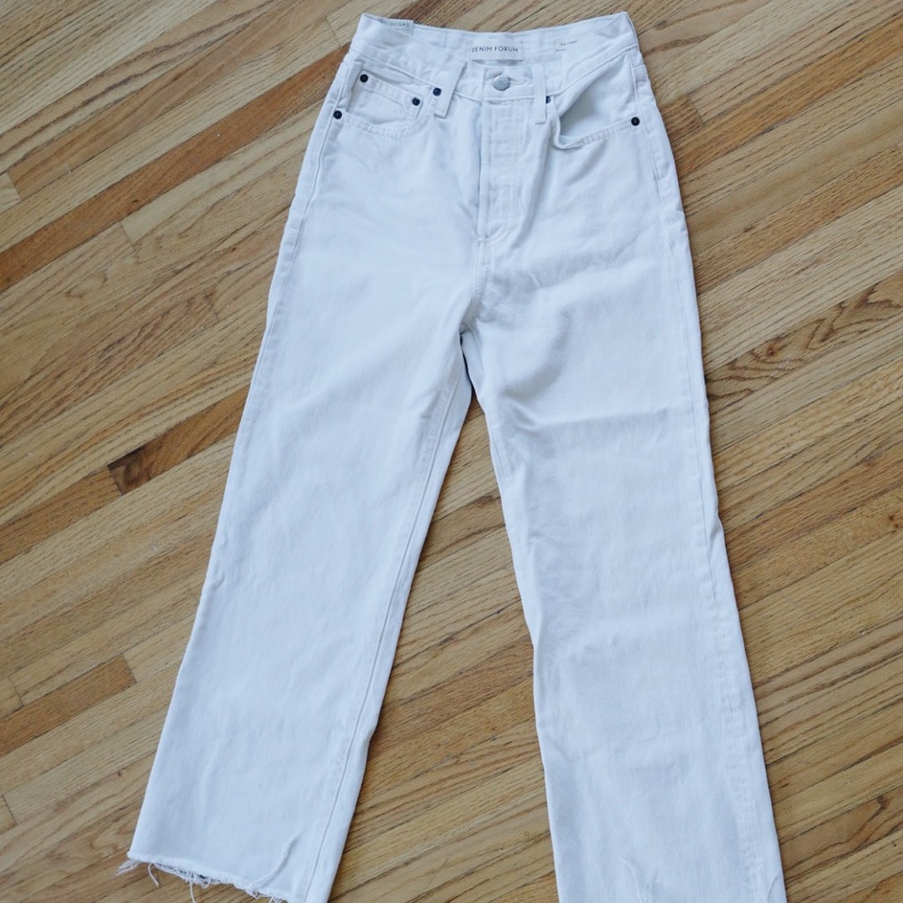 Denim Forum Ferrah Wide Leg White